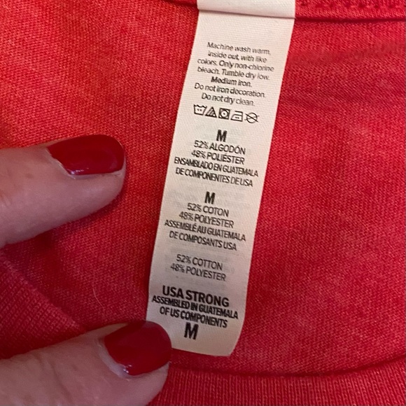 Canvas graphic tee, size M, Heather/light red - Picture 6 of 6